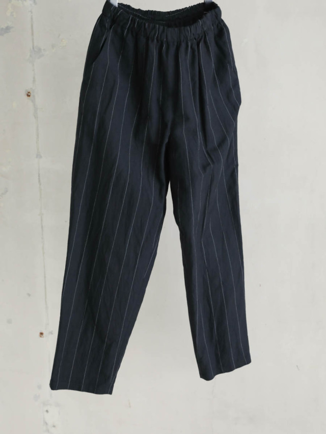 HEUGN ユーゲン｜Copper EASY LINEN STRIPE（ブラック）