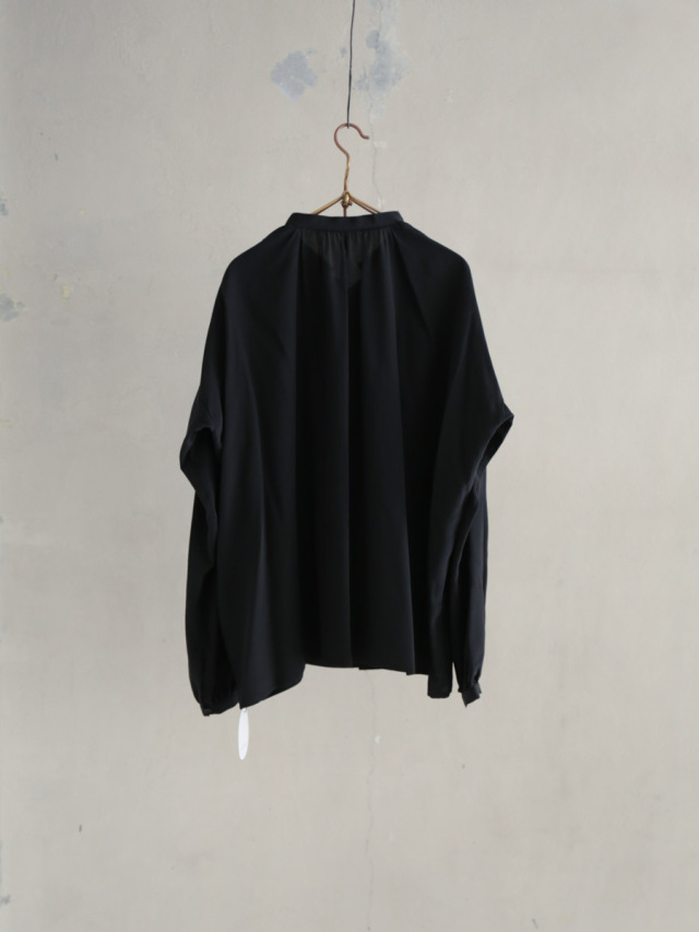 humoresque ユーモレスクsilk gather blouse 黒 - 長袖