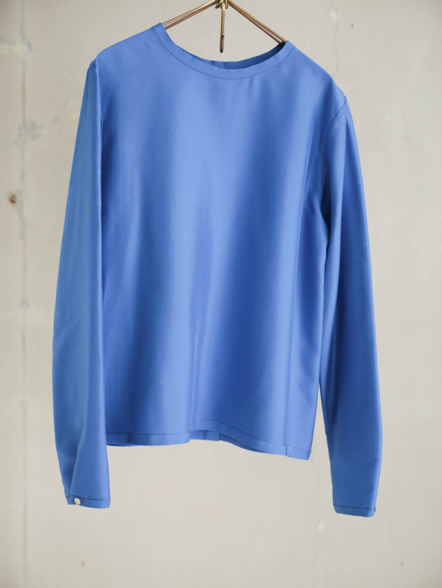 humoresque ユーモレスク｜crewneck blouse ブルー