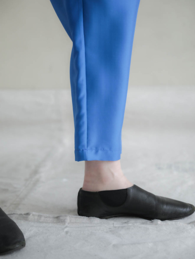 humoresque ユーモレスク｜silk pants ブルー