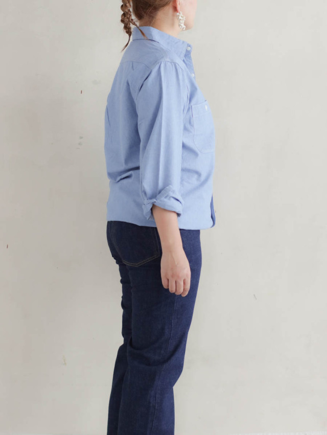 J.B. ATTIRE ジェービーアタイア / Riviera chambray shirts ブルー