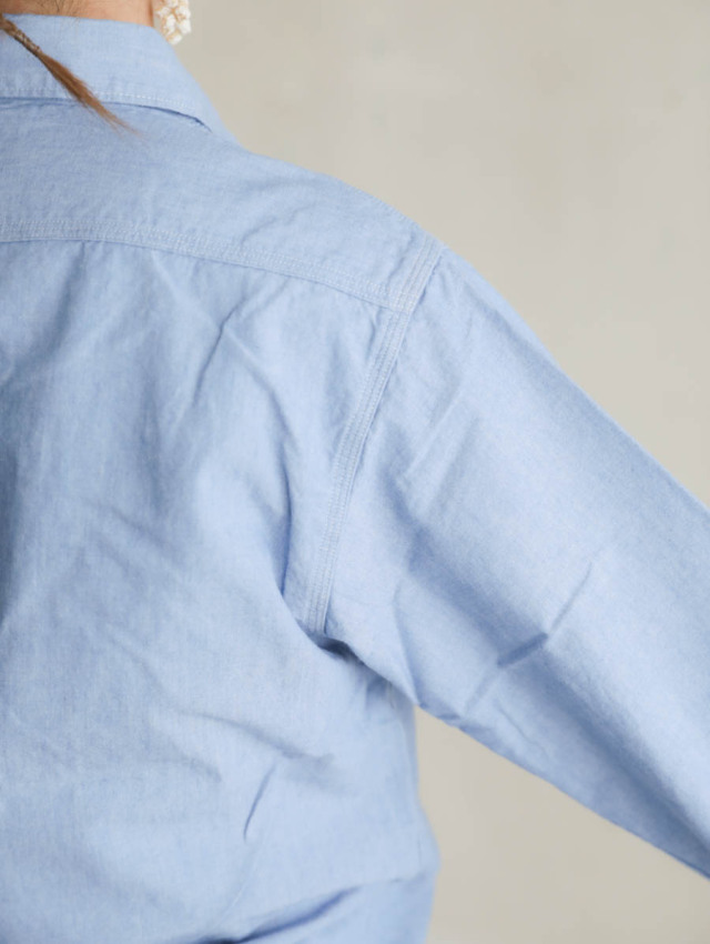 J.B. ATTIRE ジェービーアタイア / Riviera chambray shirts ブルー