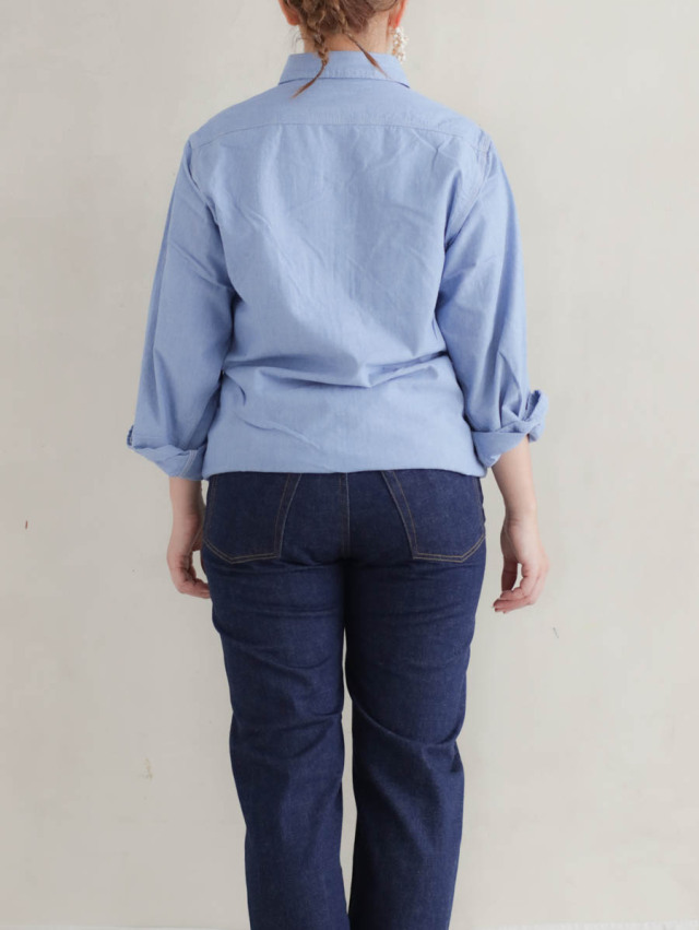 J.B. ATTIRE ジェービーアタイア / Riviera chambray shirts ブルー