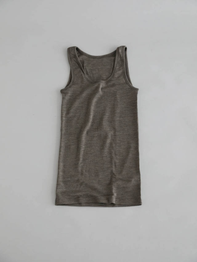 トップス humoresque silk rib tank gray トップス humoresque silk rib tank gray SOFT LOUNGE TANK | HEATHER