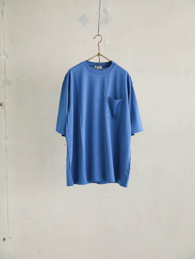 MAATEE&SONS マーティーアンドサンズ / SILK POCKET TEE フレンチブルー 