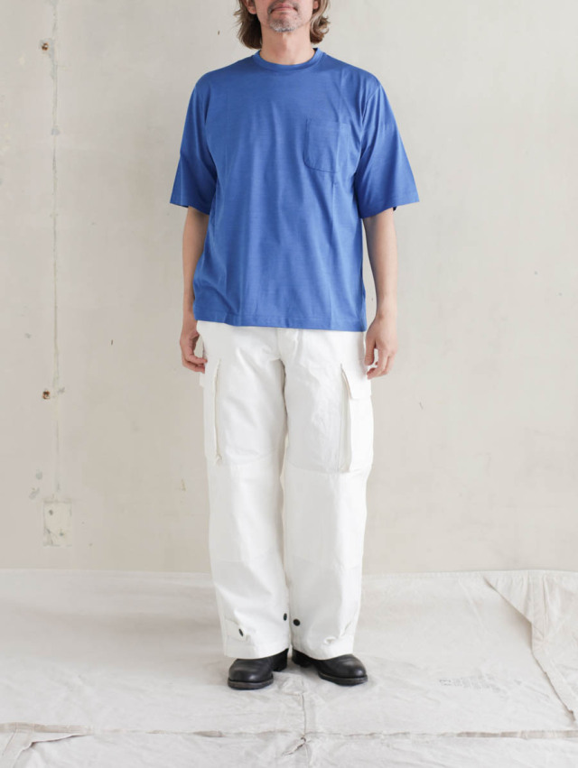 MAATEE&SONS マーティーアンドサンズ / SILK POCKET TEE フレンチブルー 