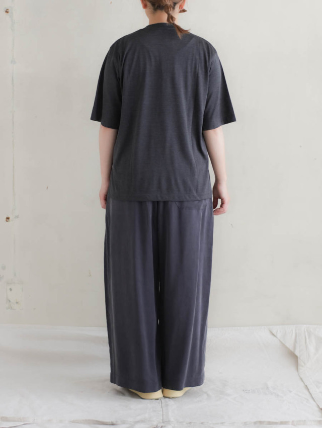 MAATEE&SONS マーティーアンドサンズ / SILK POCKET TEE チャコールグレー 