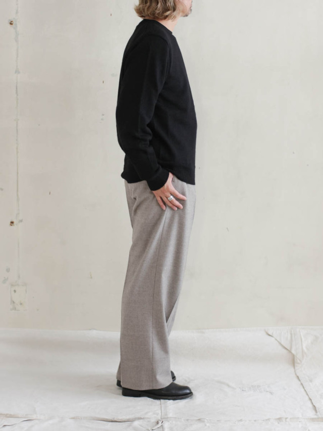 MAATEE&SONS マーティーアンドサンズ / RBALPCA,カシミヤ SS天竺 ブラック 