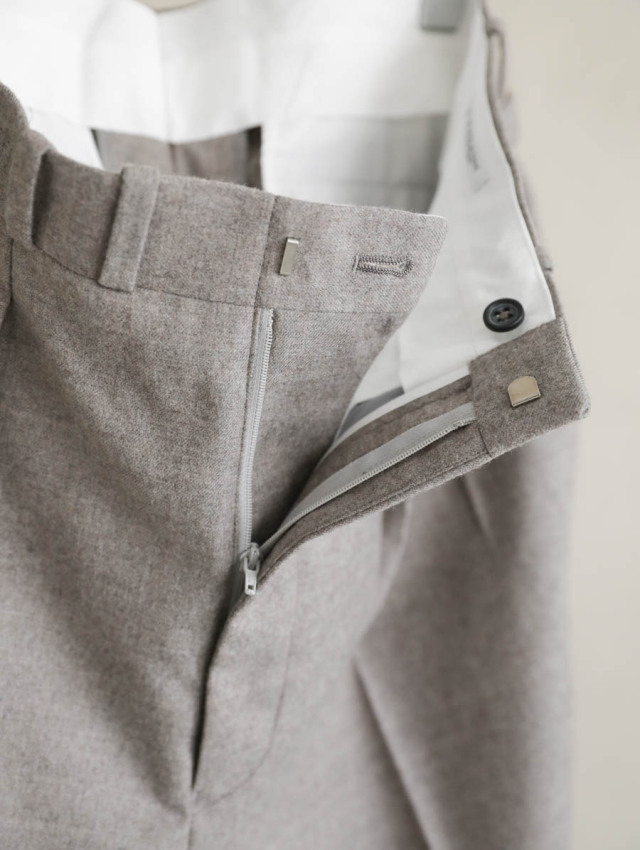 MAATEE&SONS マーティーアンドサンズ｜JEFFERLY FLANNEL キャメルグレー