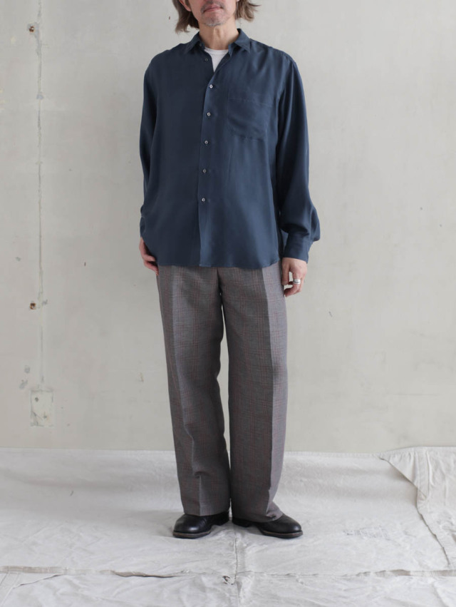 MAATEE&SONS マーティーアンドサンズ｜JEFFELY RAYONE LINEN シャークpane