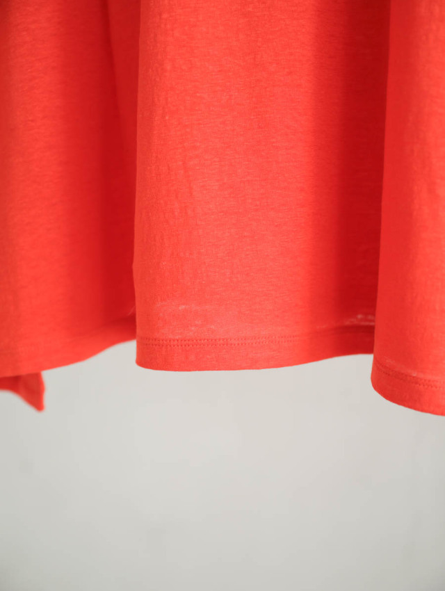 MAATEE&SONS マーティーアンドサンズ｜LINEN L/SLEEVE BOAT TEE オレンジ