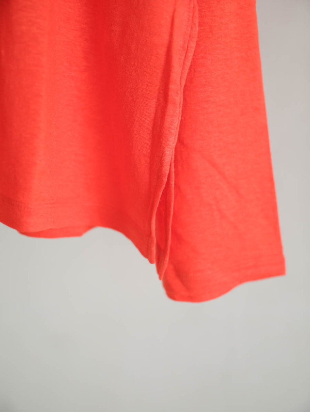 MAATEE&SONS マーティーアンドサンズ｜LINEN L/SLEEVE BOAT TEE オレンジ