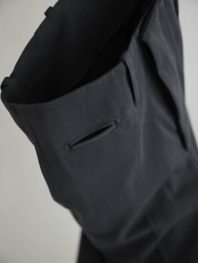 パンツ Maatee&sons chino trouser gray chambray MAATEE&SONS GRAY CHAMBRAY CHINO TROUSER – RASSEMBLE