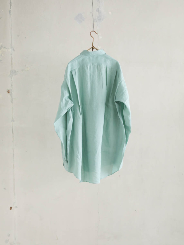 MAATEE & SONS 長袖シャツ ライトグリーン MAATEE&SONS マーティーアンドサンズ｜SHORT PONIT RAMIE SHIRTS