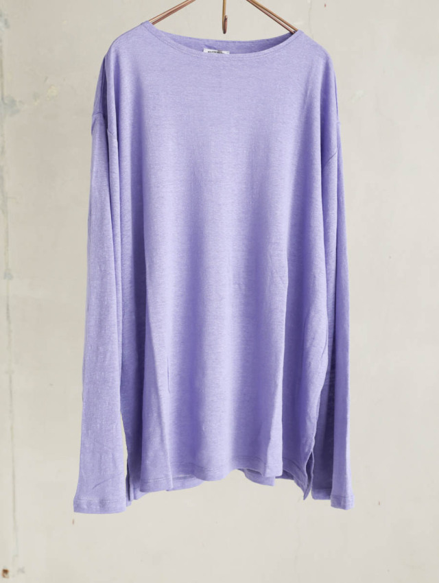 MAATEE&SONS マーティーアンドサンズ｜L/S BOAT TEE LINEN天竺（パープル）