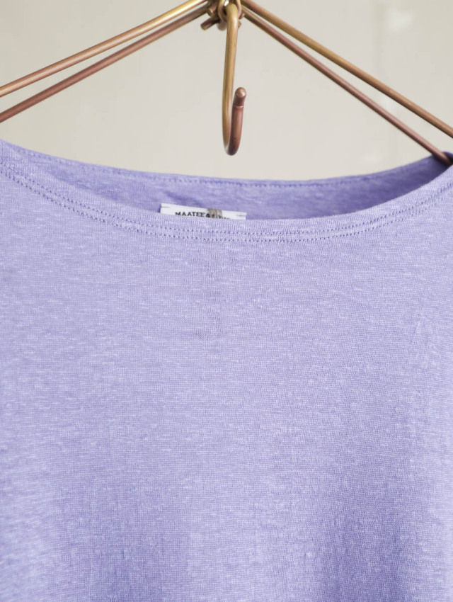 MAATEE&SONS マーティーアンドサンズ｜L/S BOAT TEE LINEN天竺（パープル）