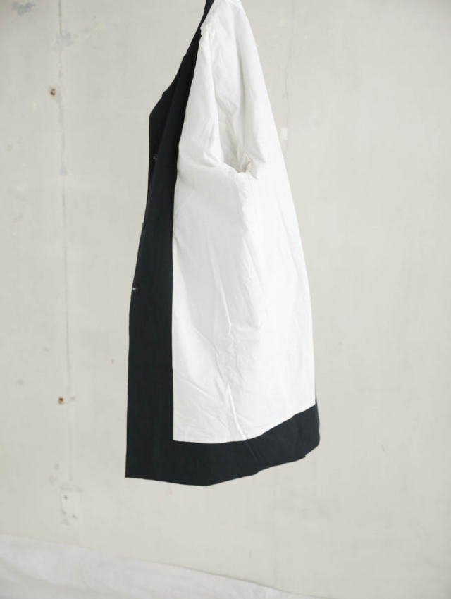 MAGALI｜オールドコットンナイロンリネンフリルカラーパディットコート