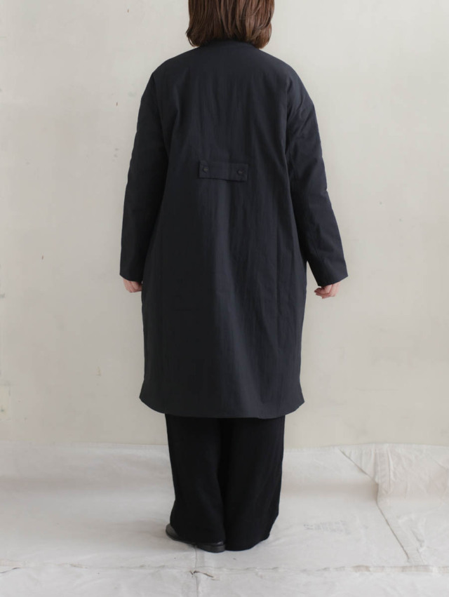 MAGALI｜オールドコットンナイロンリネンフリルカラーパディットコート