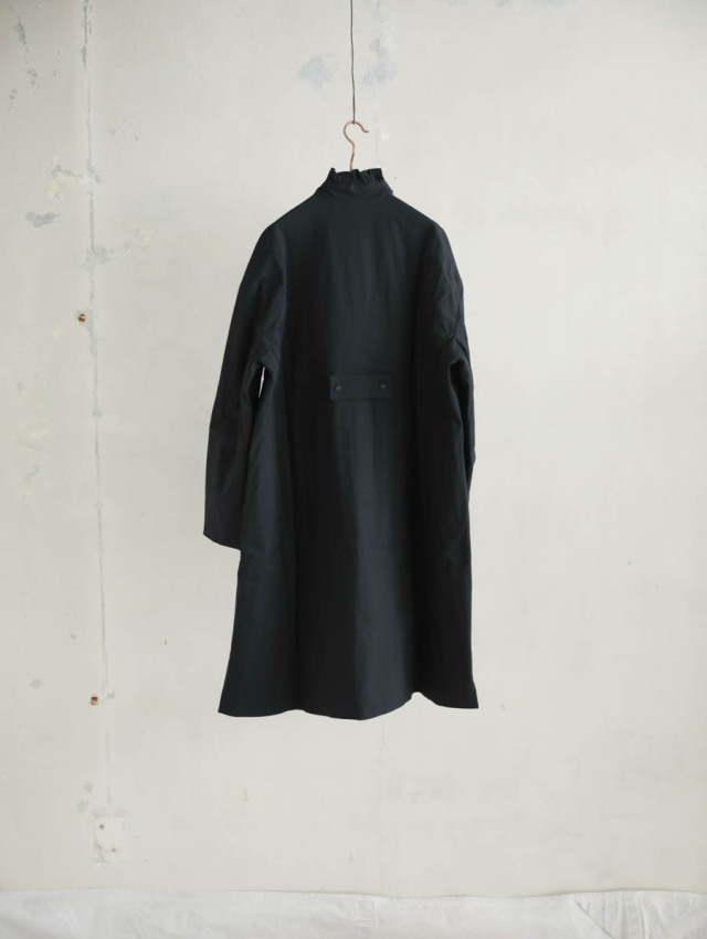 MAGALI｜オールドコットンナイロンリネンフリルカラーパディットコート