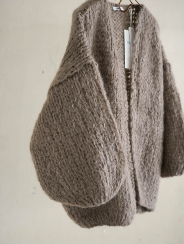 Maiami マイアミ / MOHAIR BIG CARDIGAN ブラウン