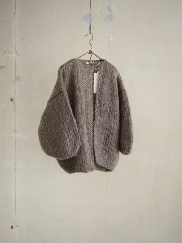 Maiami マイアミ / MOHAIR BIG CARDIGAN ブラウン 