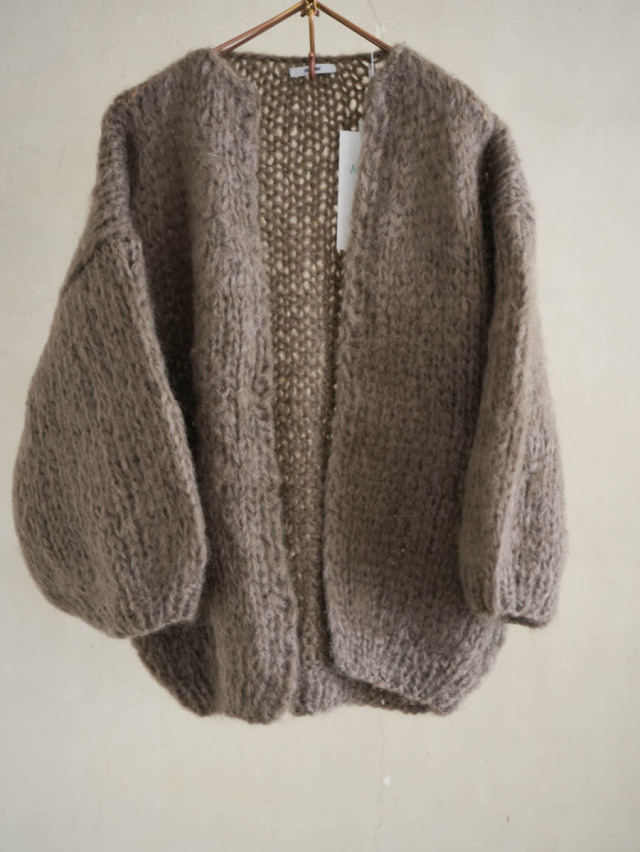 Maiami マイアミ / MOHAIR BIG CARDIGAN ブラウン 