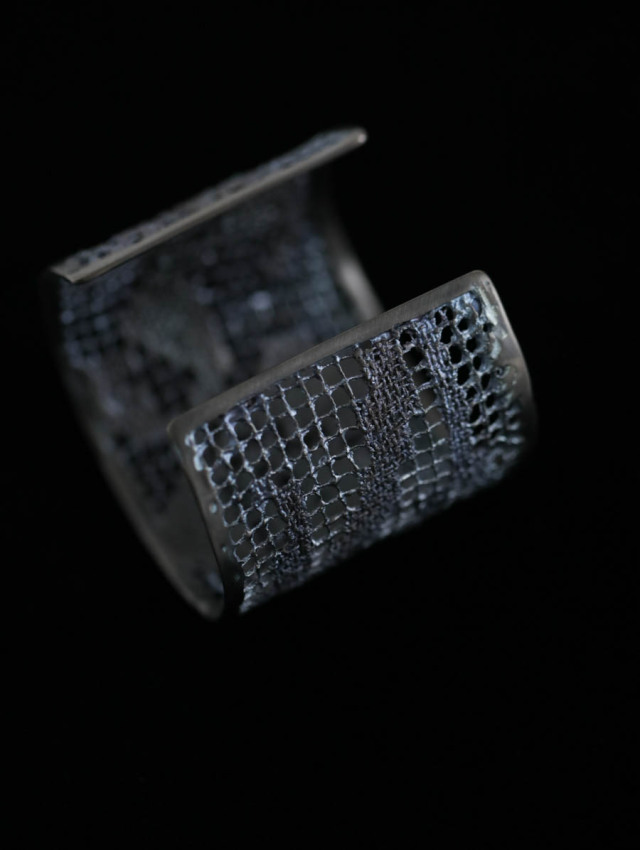 MAISON RUBUS. メゾンルーバス｜lace bangle LL Black