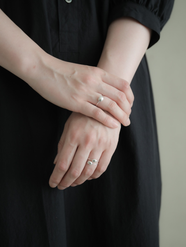 健康アクセサリー neutral jewelry neutral ニュートラル｜3連石ころリング