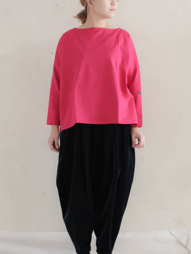 OUTIL ウティ / tricot locronan バスクシャツ rose red