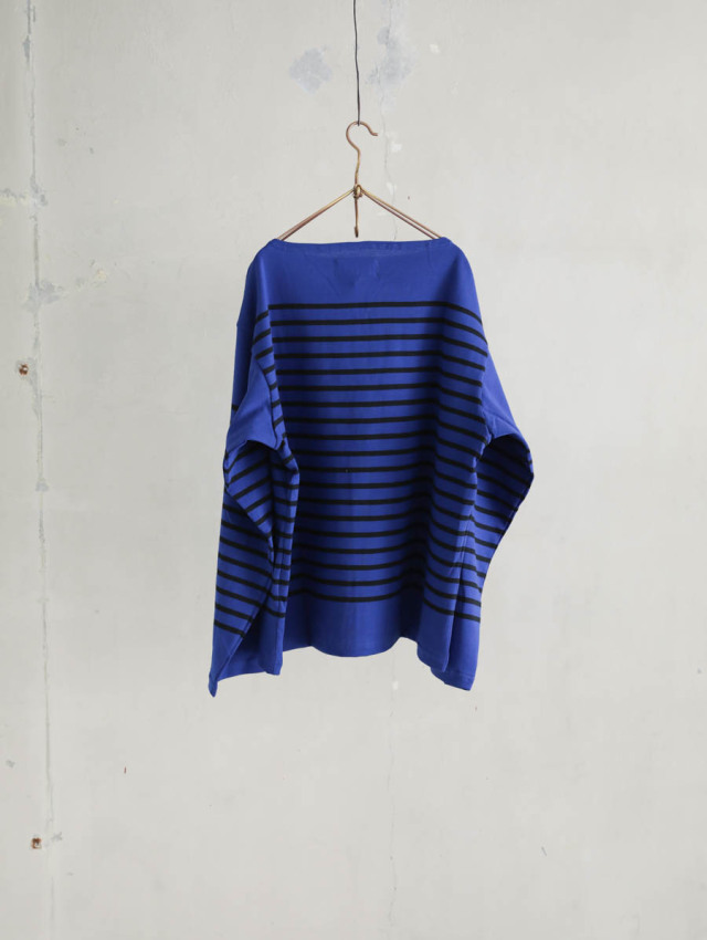 OUTIL ウティ｜tricot aast（blue quartz/black）バスクシャツ