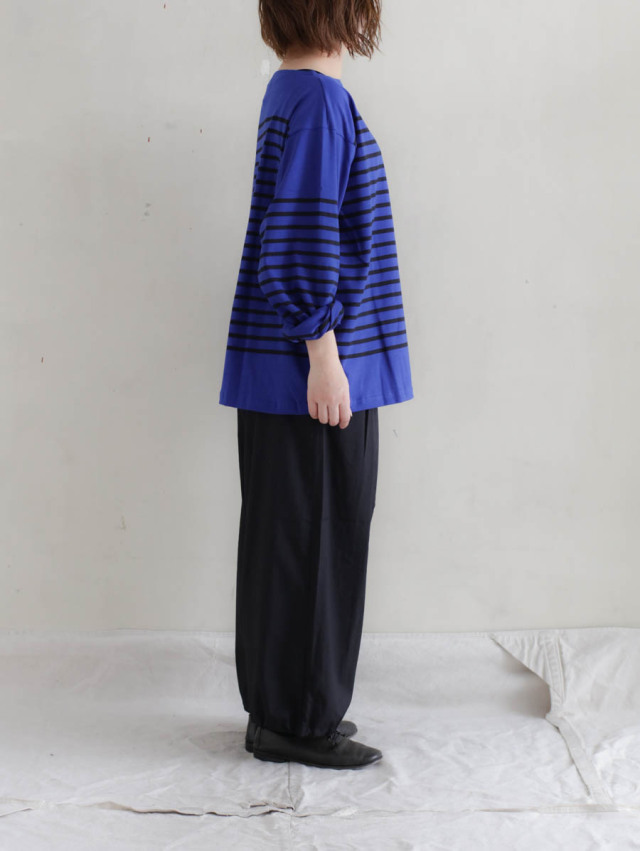 OUTIL ウティ｜tricot aast（blue quartz/black）バスクシャツ