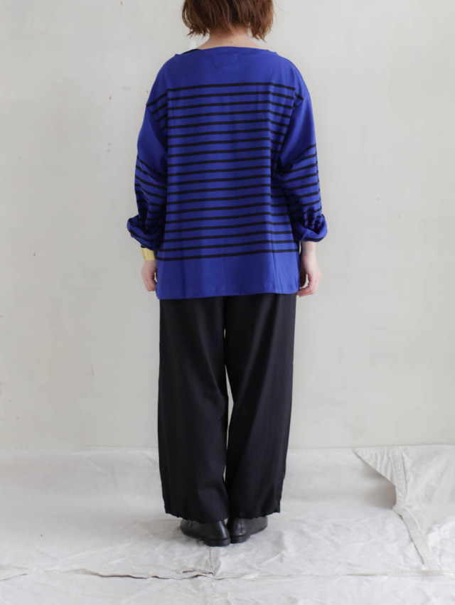 OUTIL ウティ｜tricot aast（blue quartz/black）バスクシャツ