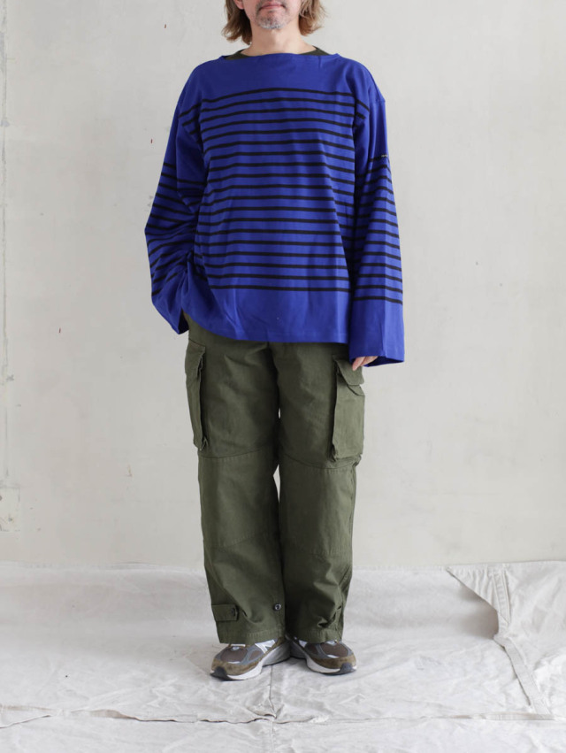 OUTIL ウティ｜tricot aast（blue quartz/black）バスクシャツ