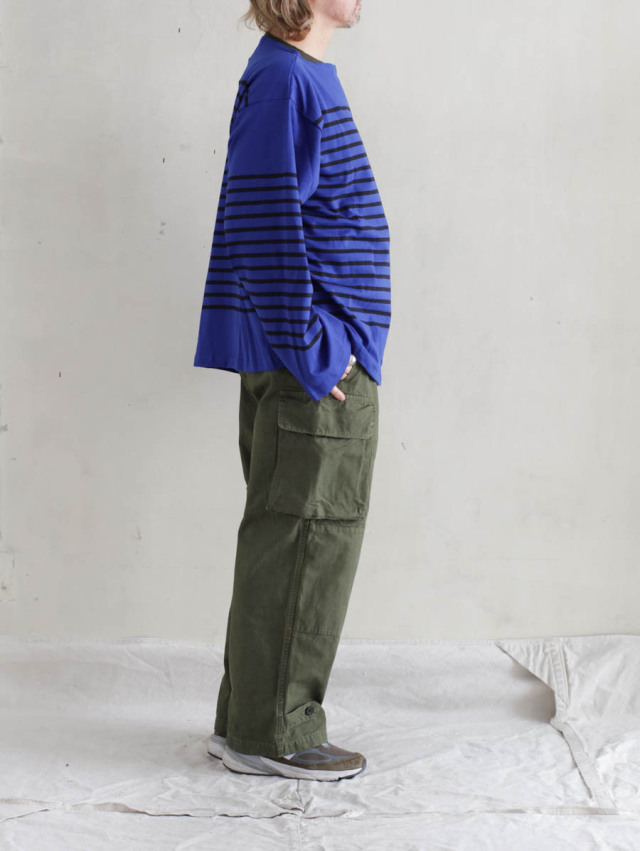 OUTIL ウティ｜tricot aast（blue quartz/black）バスクシャツ