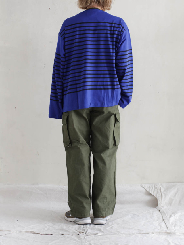 OUTIL ウティ｜tricot aast（blue quartz/black）バスクシャツ