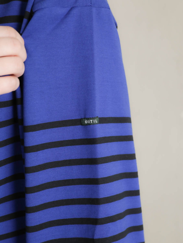 OUTIL ウティ｜tricot aast（blue quartz/black）バスクシャツ