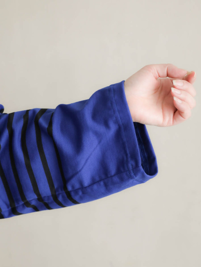 OUTIL ウティ｜tricot aast（blue quartz/black）バスクシャツ