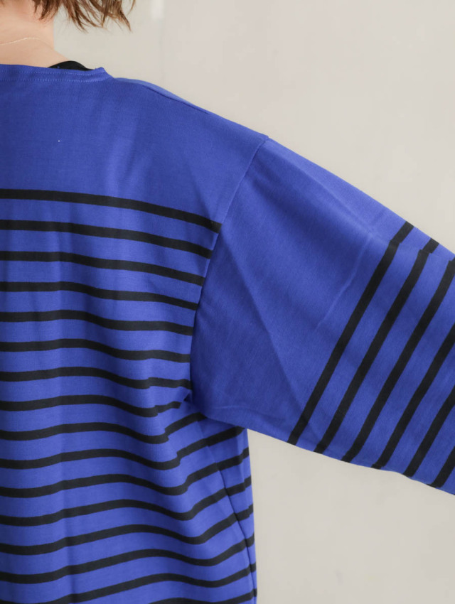 OUTIL ウティ｜tricot aast（blue quartz/black）バスクシャツ