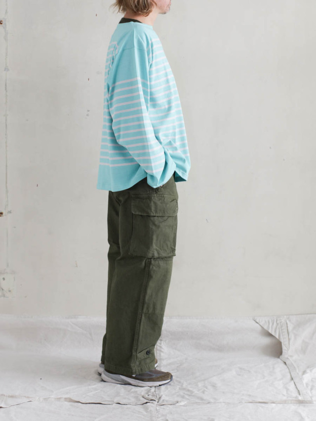 outil ウティ バスクシャツ グリーン サイズ1 OUTIL ウティ｜tricot aast（florida keys/nimbus cloud）バスクシャツ