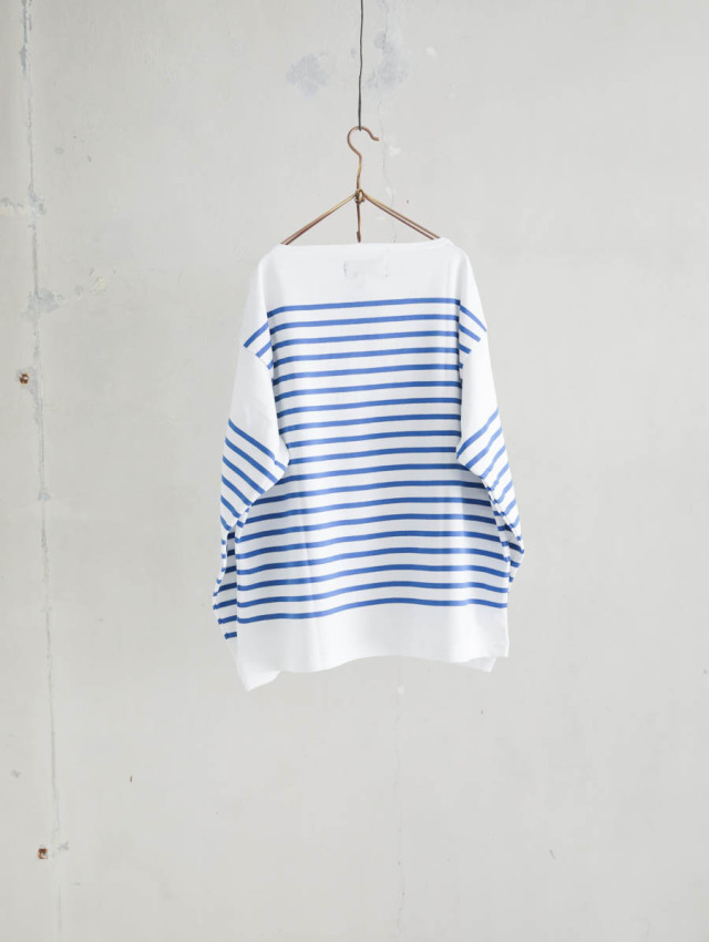 OUTIL ウティ｜tricot aast（off/dazzling blue）バスクシャツ