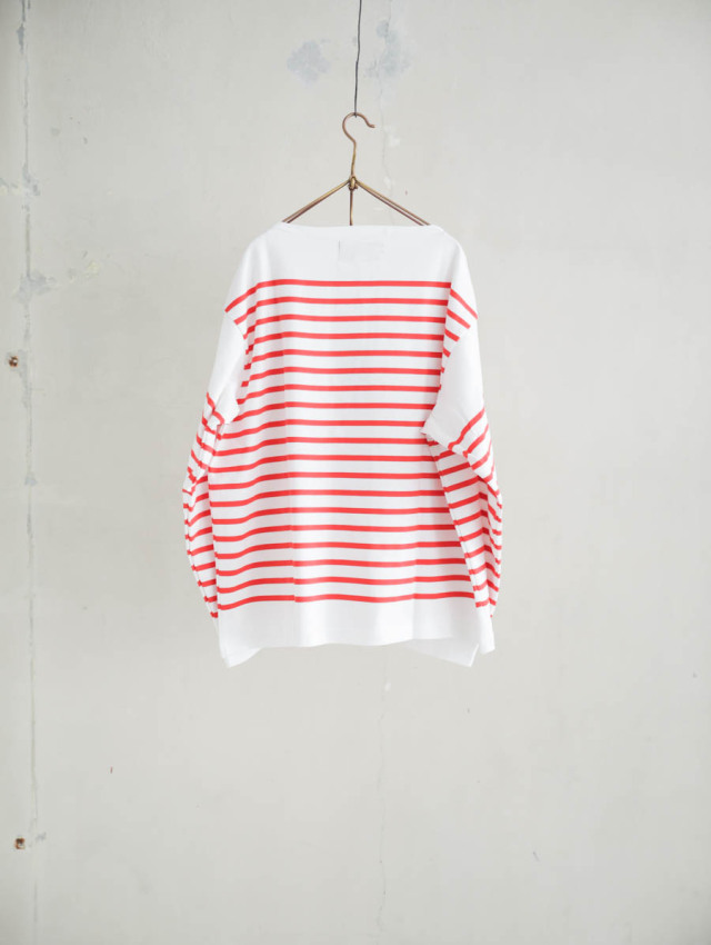 OUTIL ウティ｜tricot aast（off × high risk red）バスクシャツ