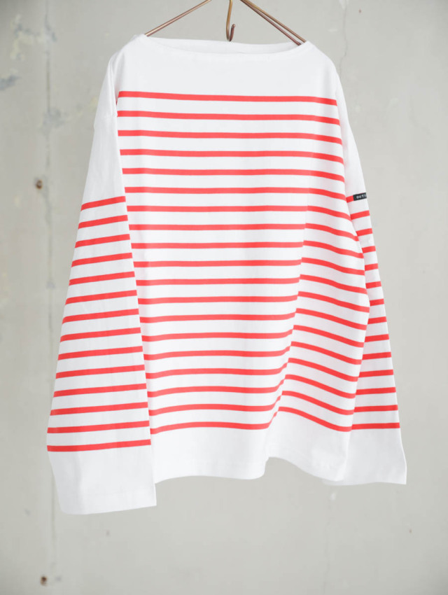 OUTIL ウティ｜tricot aast（off × high risk red）バスクシャツ