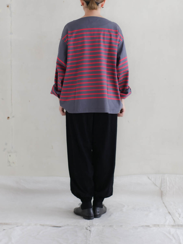 OUTIL ウティ｜tricot aast（periscope × persain red）バスクシャツ
