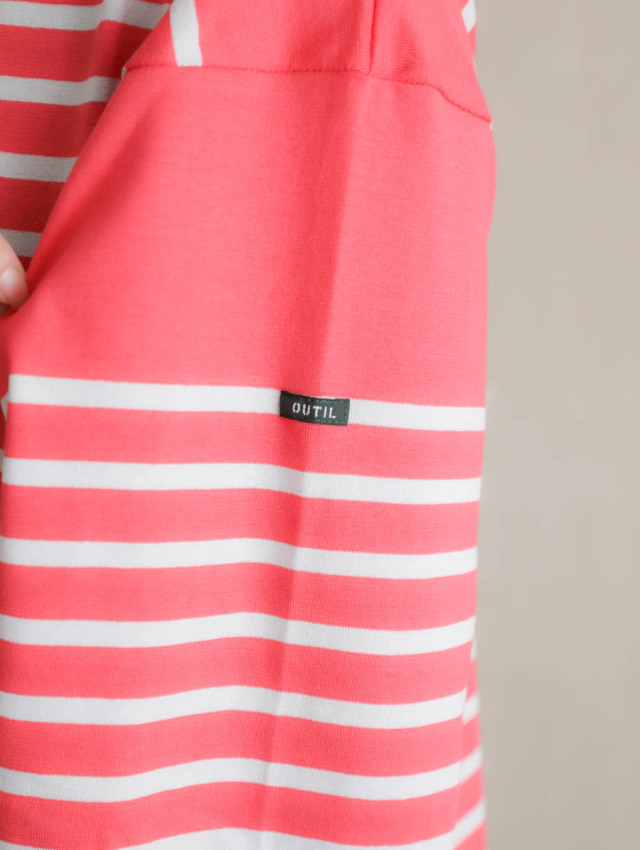 OUTIL ウティ｜tricot aast（rouge red/nimbus cloud）バスクシャツ