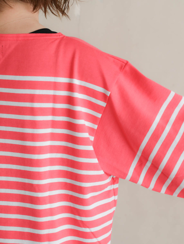 OUTIL ウティ｜tricot aast（rouge red/nimbus cloud）バスクシャツ