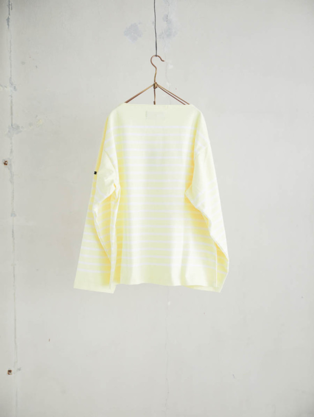 OUTIL ウティ｜tricot aast（tender yellow × off）バスクシャツ
