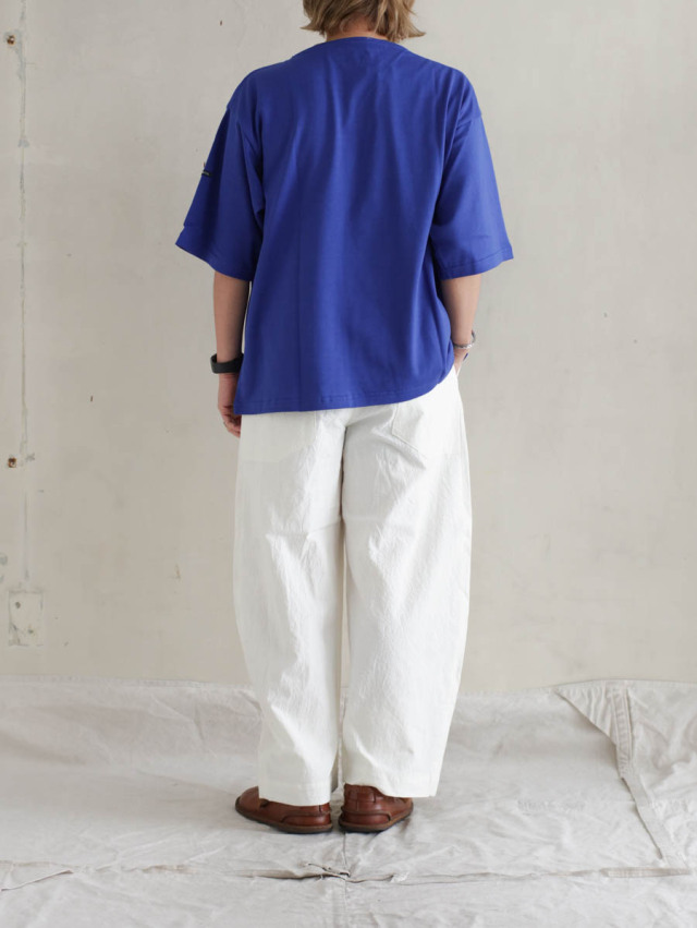 OUTIL ウティ｜tricot aast short（blue quartz）半袖バスクシャツ