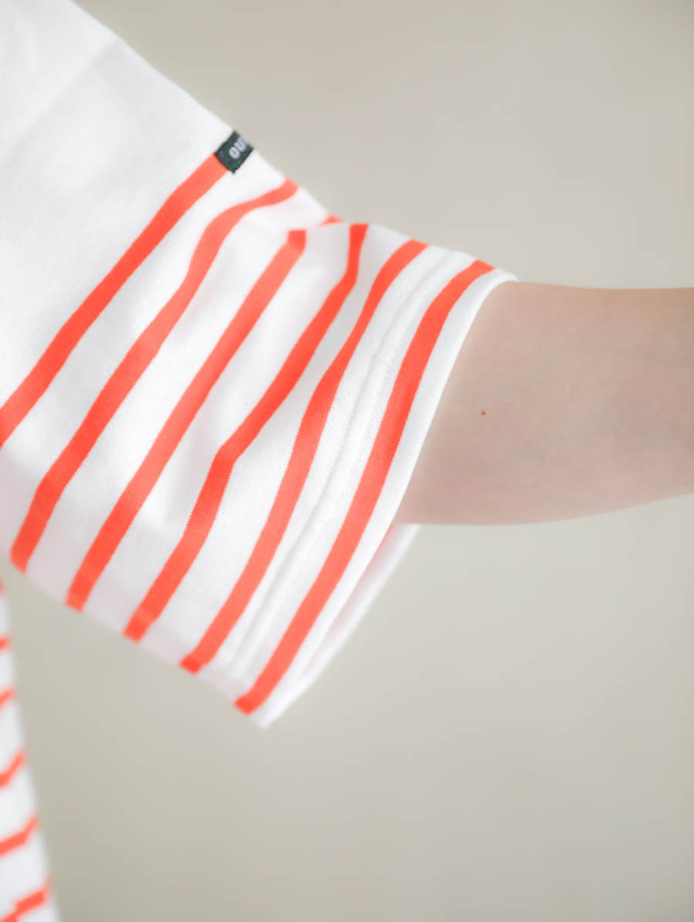 OUTIL ウティ｜tricot aast short（off × carrot）半袖バスクシャツ