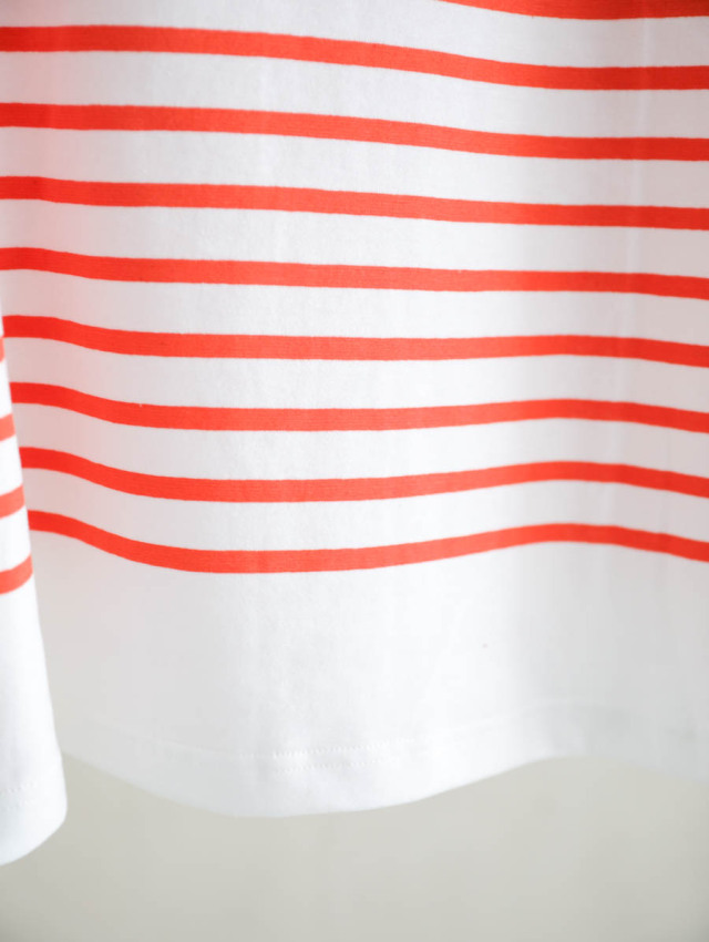 OUTIL ウティ｜tricot aast short（off × carrot）半袖バスクシャツ