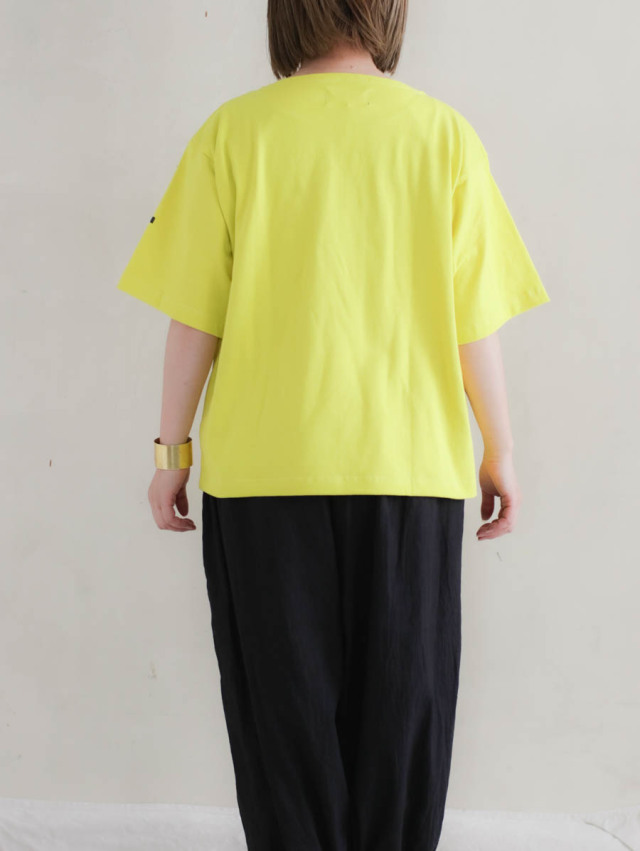 OUTIL ウティ｜tricot aast short 半袖バスクシャツ evening primrose